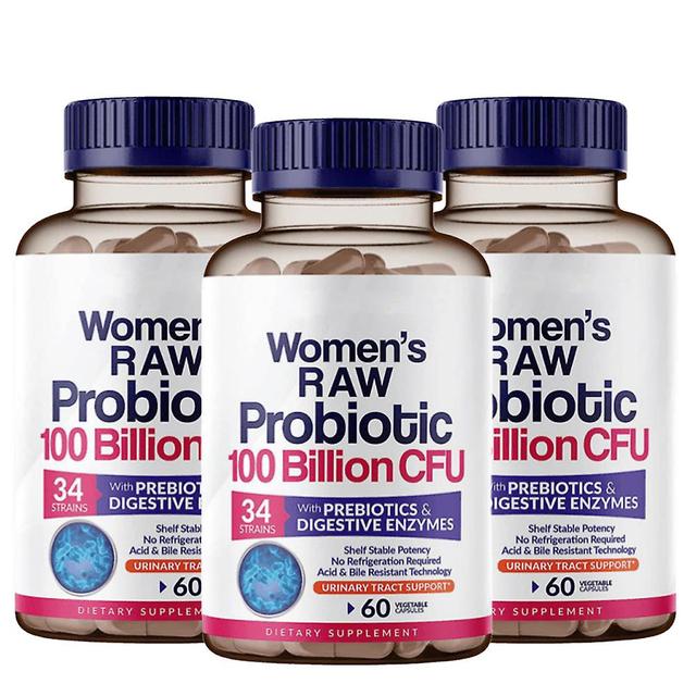 Women's Health Probiotic Capsules With Prebiotics And Digestive Enzymes (60 Capsules, 100 Billion Cfu, 34 Strains) 3PCS on Productcaster.