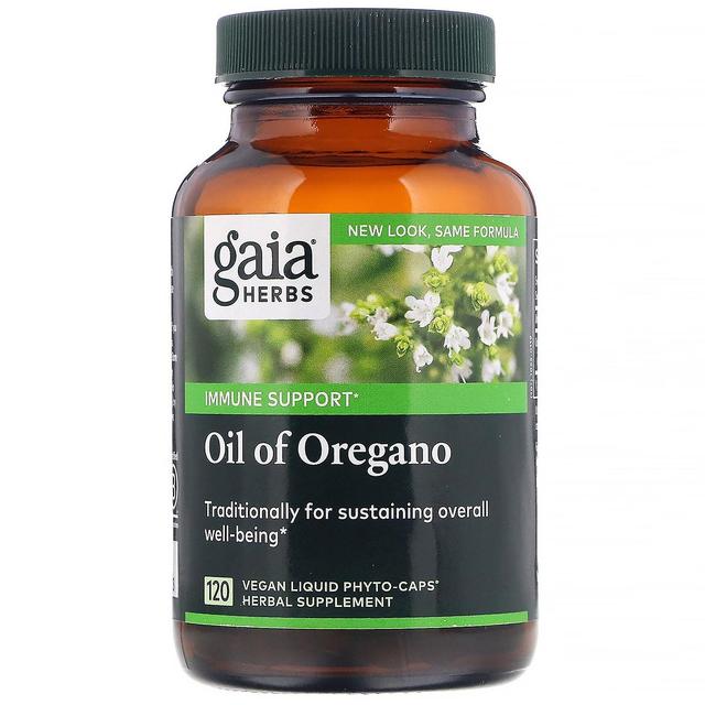 Gaia Herbs Gaia-yrtit, oreganon öljy, 120 vegaanista nestemäistä fytokorkkia on Productcaster.