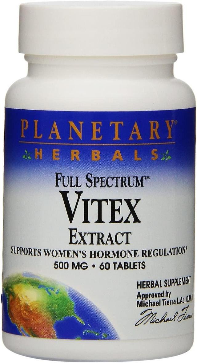 Planetary Herbals Vollspektrum Vitex-Extrakt 500mg 60 Tabletten on Productcaster.