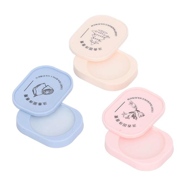 Solid Fragrance Balm, 3pcs Portable Pocket Balm Perfume Rose Cedar Lemon Freesia Scent 24H Long Lasting Fragrance Balm on Productcaster.