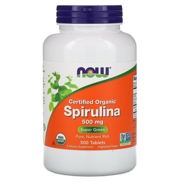 Now Foods, sertifioitu orgaaninen Spirulina, 500 mg, 500 tablettia on Productcaster.