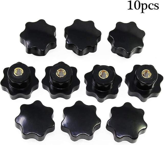 10pcs Noir Plastique En Forme d’Étoile M8 Tête Femelle File Clamp Knob Forme Poignée Poignée Poignée Poignée Pour Machine-Outil on Productcaster.