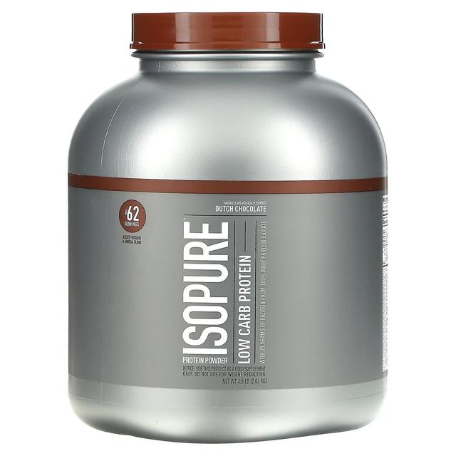 Isopure, Low Carb Protein Powder, Dutch Chocolate, 4.5 lb (2.04 kg) on Productcaster.