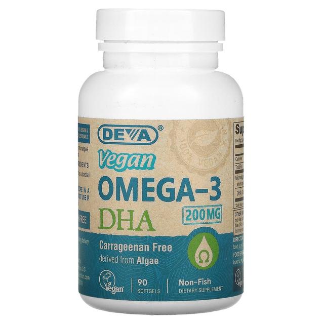 Deva, Vegan Omega-3 DHA, 200 mg, 90 Softgels on Productcaster.