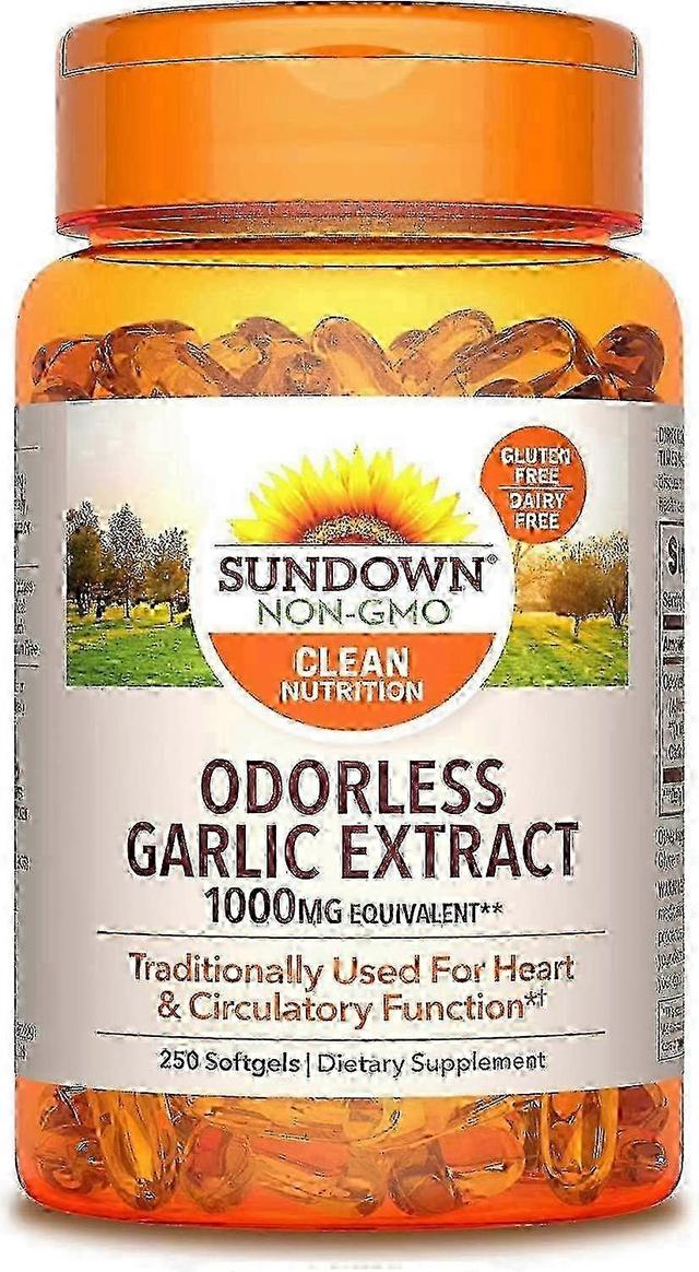 Sundown Naturals Sonnenuntergang Naturals geruchlose Knoblauch, 1000 mg Kapseln, 250 ea on Productcaster.