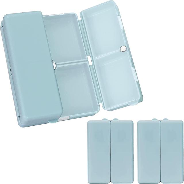 Pill Izer,2 Pcs 7 Comments Portable Pill Case Travel Pill Izer,[folding ] Pill Box For Purse Pocket To Hold Vitamins,cod Liv Blue 2 Pcs L on Productcaster.