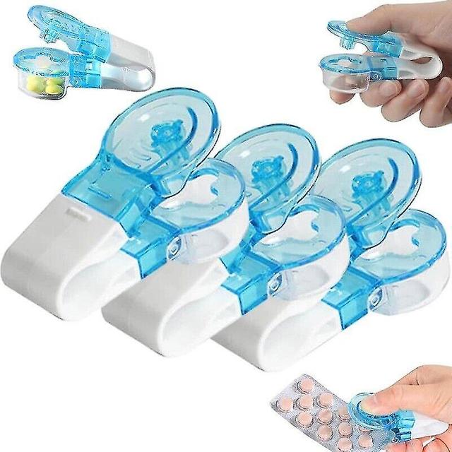 3pcs Portable Pill Taker Remover, Tablets Pills Blister Pack Opener Assistance Tool For The Elderly, Disabled, Individuals With Weak Senior Arthritis on Productcaster.