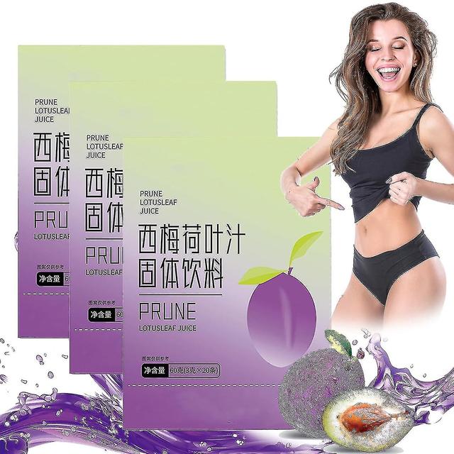 Prune Lotus Leaf Juice, Prune Juice Organic, Prune Lotus Leaf Juice For Big Belly And Fat People, Promote Body Metabolism 3 boxes-60pcs on Productcaster.