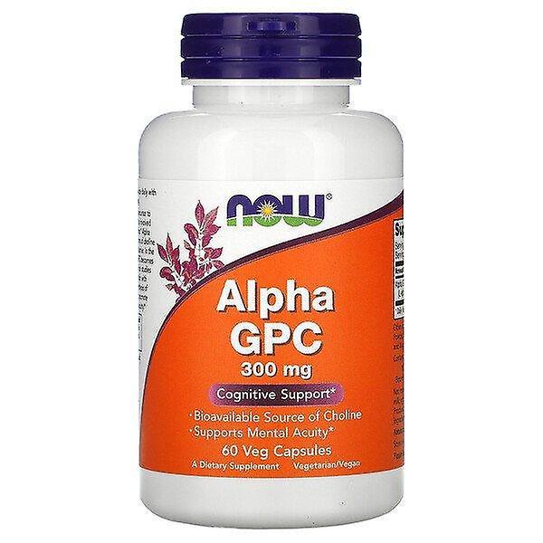 NOW Foods Nu Fødevarer, Alfa GPC, 300 mg, 60 Veg Kapsler on Productcaster.