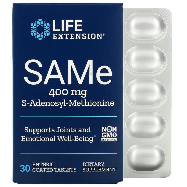 Life Extension, SAMe (Disulfattosylat), 400 mg, 30 magensaftresistente Tabletten on Productcaster.