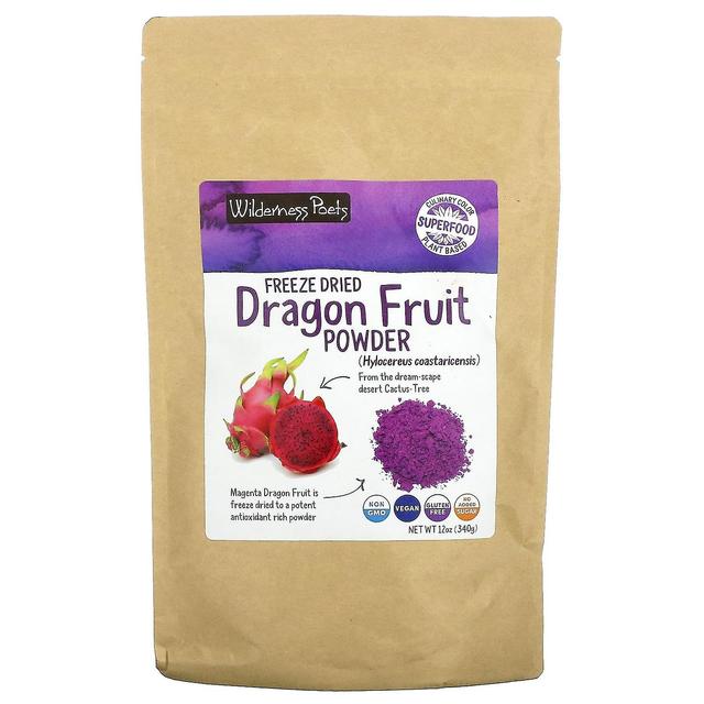 Wilderness Poets LLC, Frystorkat drakfruktpulver, Rosa Pitaya, 12 oz (340 g) on Productcaster.