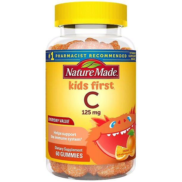 Nature Made Príroda urobila deti prvý vitamín c gummies 60počítať doplnok, oranžový on Productcaster.