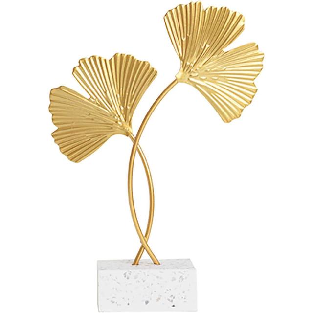 Metal Ginkgo Biloba Fan-shaped Decorative Item Ornament Gifts (large) (3-c-vn) S on Productcaster.