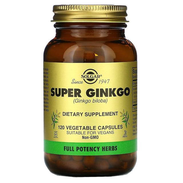 Solgar, Super Ginkgo, 120 kasvikapselia on Productcaster.