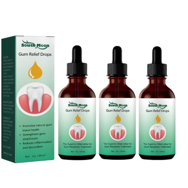 3pcs Gum Regrowth Drops, Natural Gum Restore Liquid Mouthwash, Gum Therapy Gel Receding Gum Repair Treatment New B2 on Productcaster.