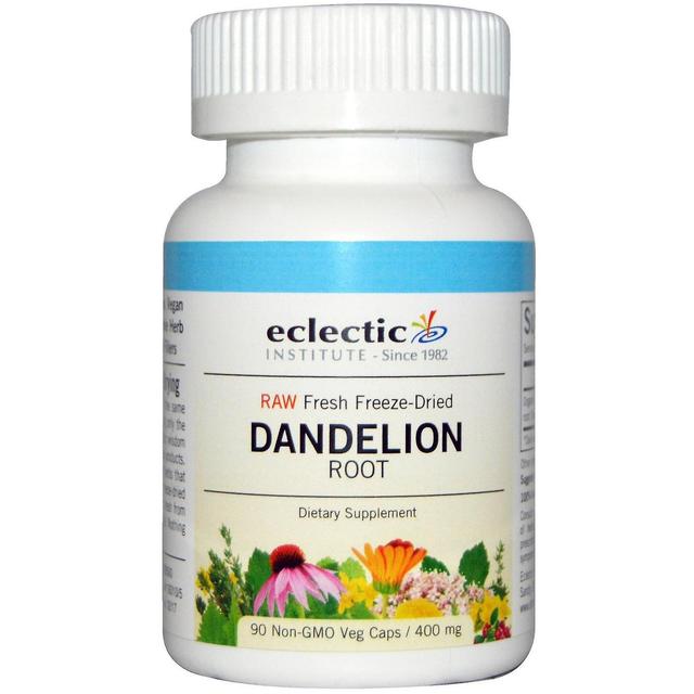 Eclectic Institute, Dandelion Root, Raw, 400 mg, 90 Non-GMO Veg Caps on Productcaster.