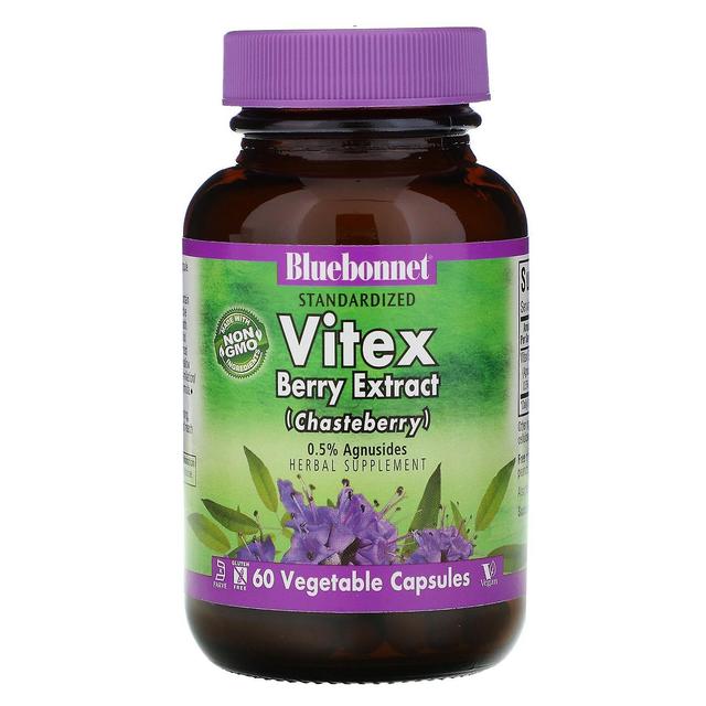 Bluebonnet Nutrition Bluebonnet ernæring, Vitex Berry Extract, 60 vegetabilske kapsler on Productcaster.