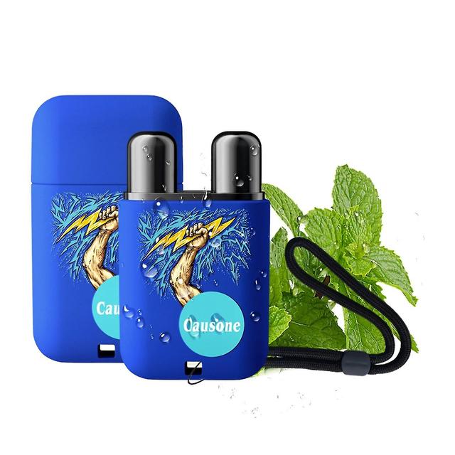 Lamuseland 1pc Nasal Inhaler Essential Oil, Double Holes Mint Nasal Inhaler Stick Energy Bar For Nasal Cleansing Energy Boost Blue on Productcaster.