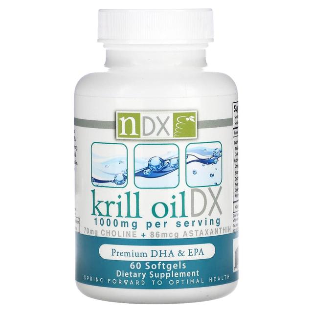 Natural Dynamix (NDX) Naturlig Dynamix (NDX), Krillolja DX, Premium DHA & EPA, 500 mg, 60 Softgels on Productcaster.