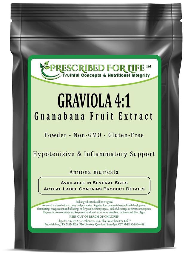 Prescribed For Life Graviola - 4:1 Guanabana Fruit Pulp Extract Powder (Annona muricata) 1 kg (2.2 lb) on Productcaster.