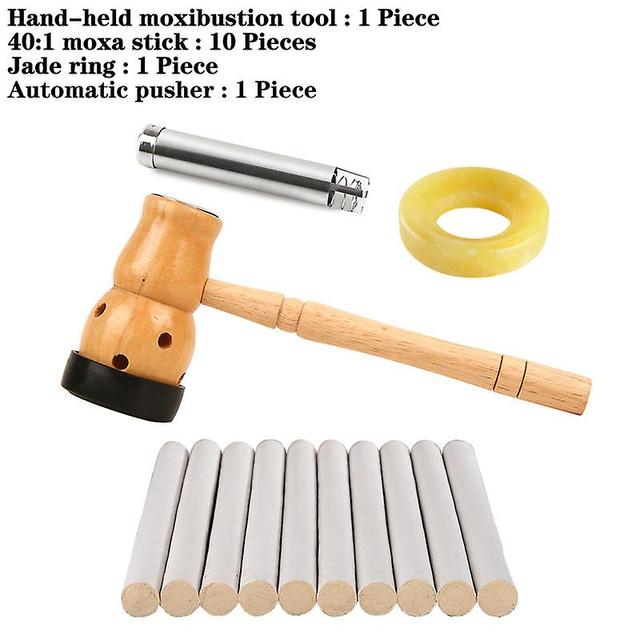 Jimonzi Handhold Moxa Stick Burner Jade Navel Moxibustion Nature Mugwort Herbal Warm Uterus Chinese Medicine Warm Acupunture Meridian 7 on Productcaster.