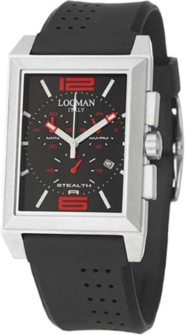 Locman Men's Watch 242BKRD1BK Black on Productcaster.