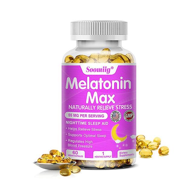 Visgaler Melatonin Capsules Help Improve Beauty, Sleep, Mood, Immune & Brain Health Maintain Emotional Balance 60capsule- A bottle on Productcaster.