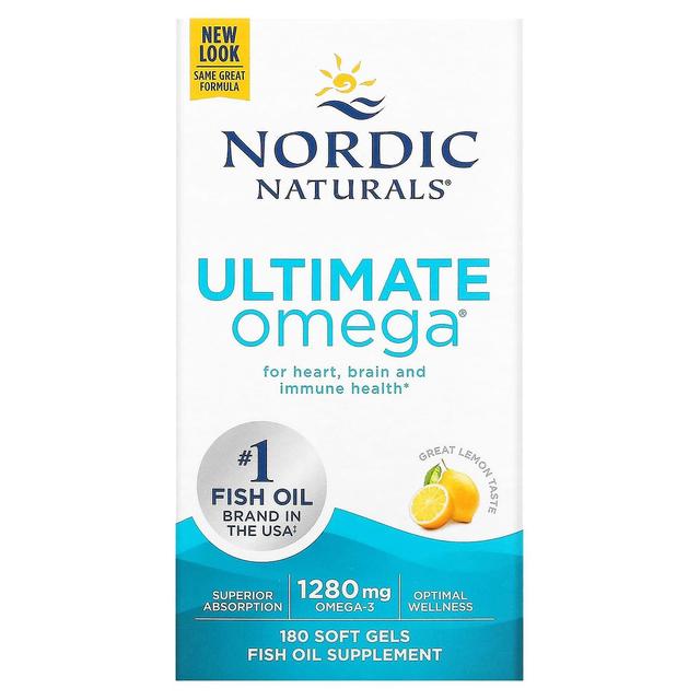 Nordic Naturals, Ultimate Omega, Zitrone, 640 mg, 180 Softgels on Productcaster.