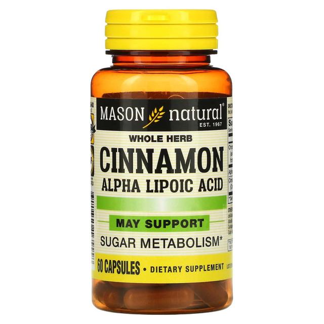 Mason Natural, Cinnamon Alpha Lipoic Acid, 60 Capsules on Productcaster.