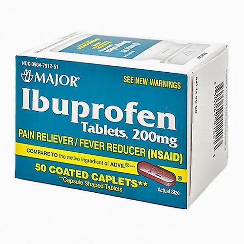 Major Pharmaceuticals Ibuprofen, 200 mg, 50 beschichtete Tabletten (Packung mit 1 Stück) on Productcaster.