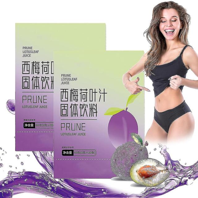 Prune Lotus Leaf Juice, Prune Juice Organic, Prune Lotus Leaf Juice For Big Belly And Fat People, Promote Body Metabolism 2 boxes-40pcs on Productcaster.