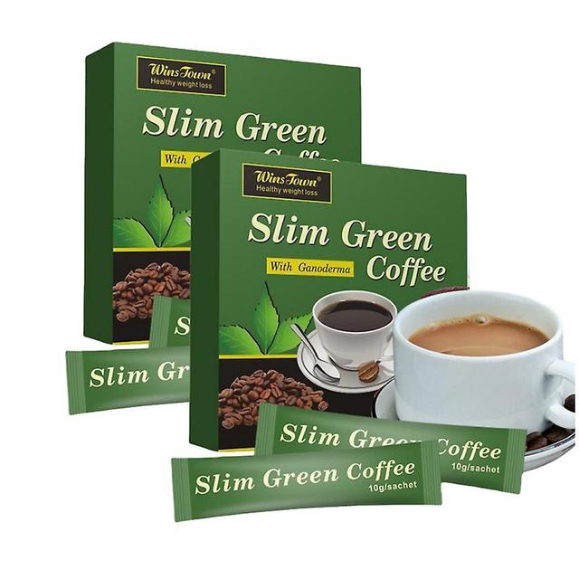 2X Slim Green Coffee With Ganoderma Control Weight Detox Tea Green Coffee 18pcs on Productcaster.