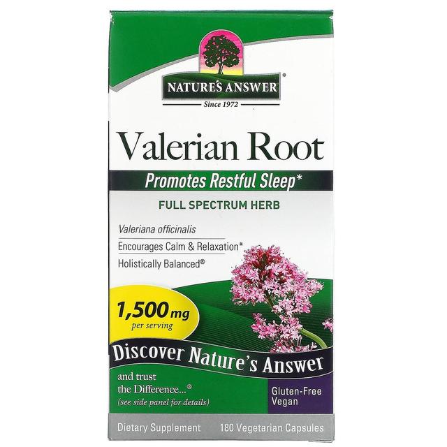 Nature's Answer, Valerian Root, 500 mg, 180 Vegetarian Capsules on Productcaster.