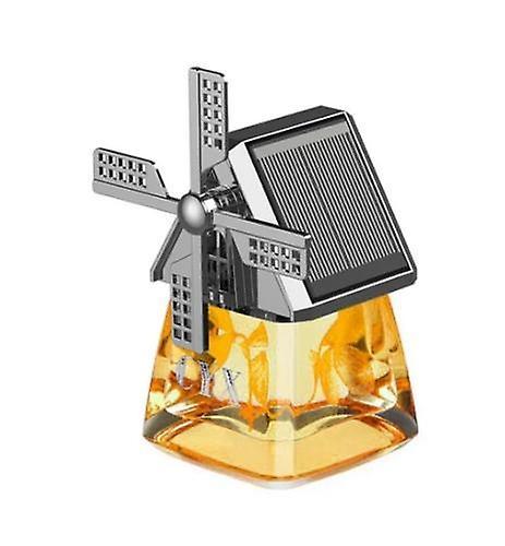 Szbght Solar Powered Windmill Air Freshener Car Windmill Fragrance Diffuser YELLOW on Productcaster.