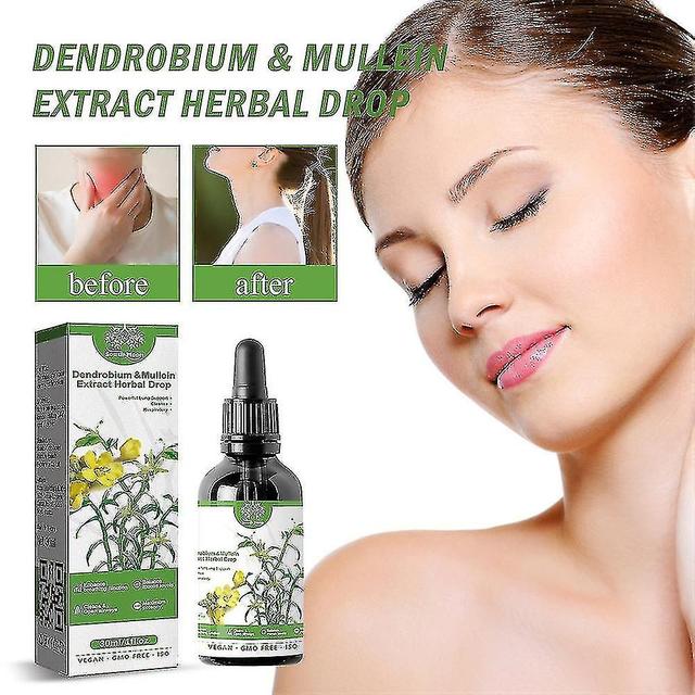 Dendrobium Mullein Extract - Powerful Lung Cleanse Respiratory Herbal Drop on Productcaster.