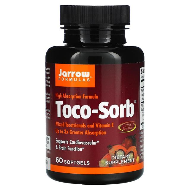 Jarrow Formulas Jarrow Formules, Toco-Sorb, Gemengde Tocotrienolen en Vitamine E, 60 Softgels on Productcaster.