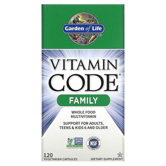 Garden of Life, Vitamin Code, Family, Whole Food Multivitamin, 120 Vegetarian Capsules on Productcaster.