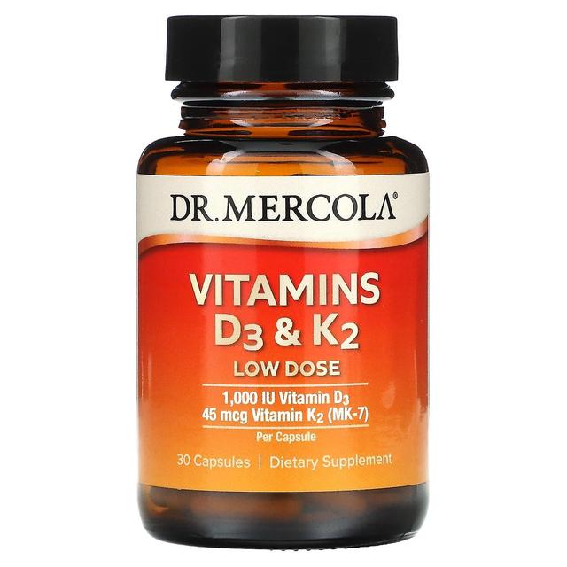 Dr. Mercola, Vitamine D3 & K2 Low Dose, 30 Kapseln on Productcaster.