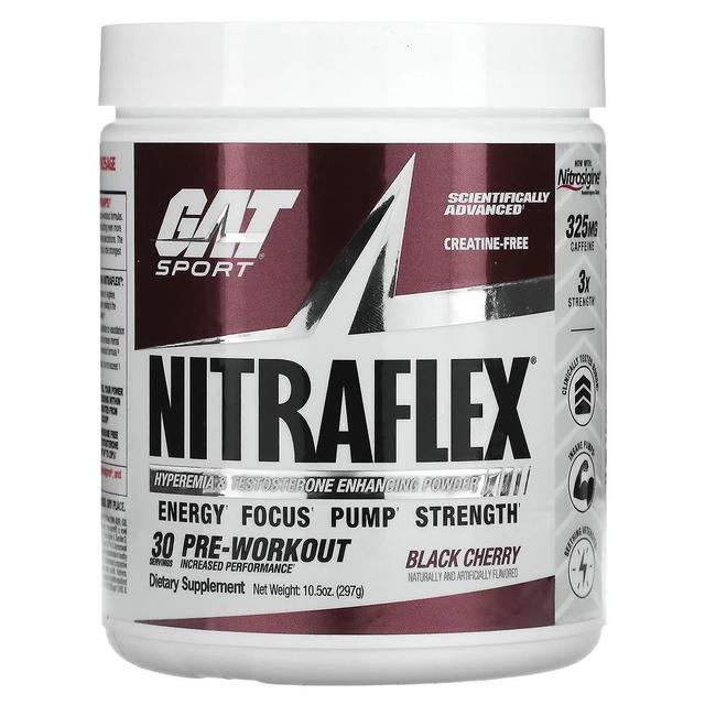 GAT, Sport, NITRAFLEX, Cereja Preta, 10,5 oz (297 g) on Productcaster.