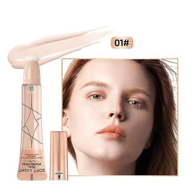 Matte Liquid-foundation Moisturizing Concealer Liquid With Sponge Head Waterproof Pore Covering Cream 1 on Productcaster.