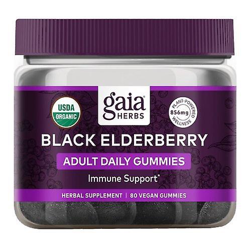 Gaia Herbs Everyday Elderberry Gummies, 80 Vegan Gummies (Pack of 1) on Productcaster.