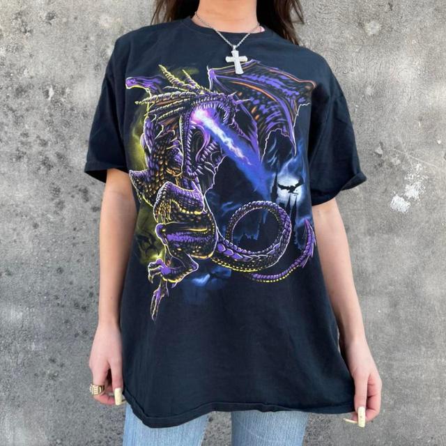 Vintage Women's T-shirt - Black - XL on Productcaster.