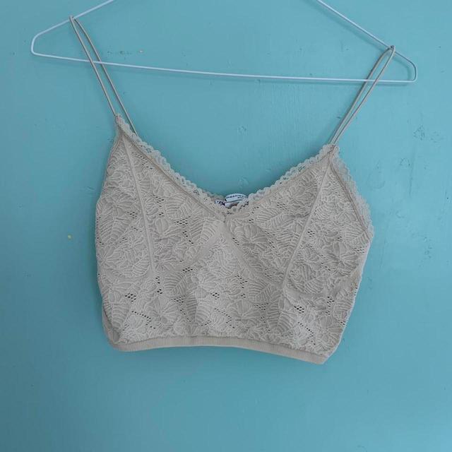 Zara Women's Crop top - Cream/Tan - XS on Productcaster.