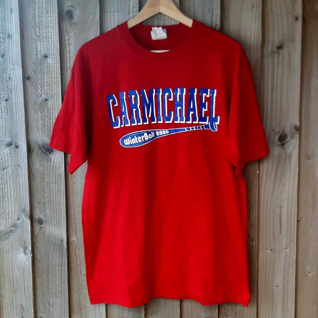 Vintage Men's T-shirt - Red - L on Productcaster.