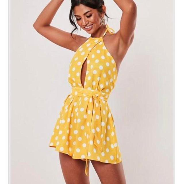 Missguided Women's Playsuit - Yellow - UK 6 on Productcaster.