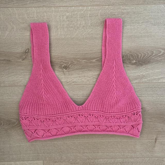 Zara Women's Crop top - Pink - L on Productcaster.