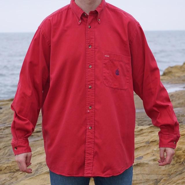 Nautica Men's Shirt - Red - L on Productcaster.