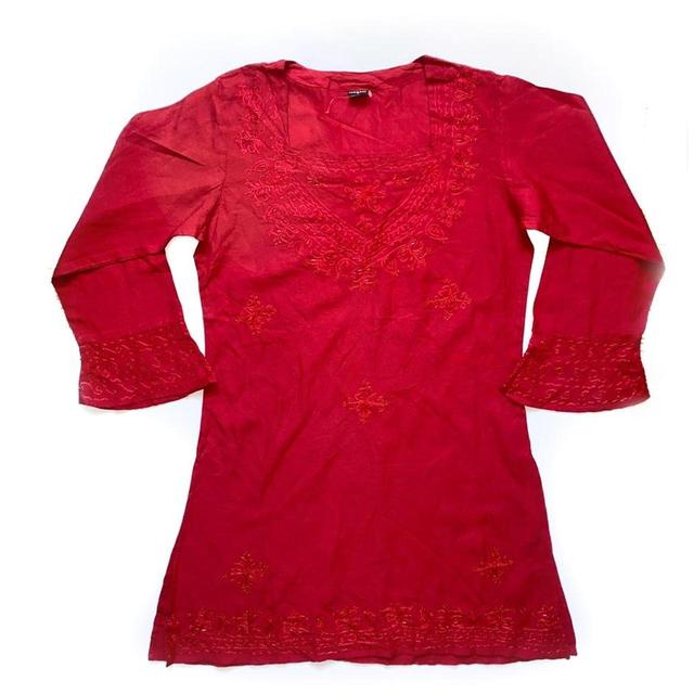 Deadstock Women's Blouse - Red - XXS on Productcaster.