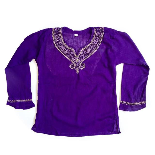 Deadstock Women's Blouse - Purple - XXS on Productcaster.