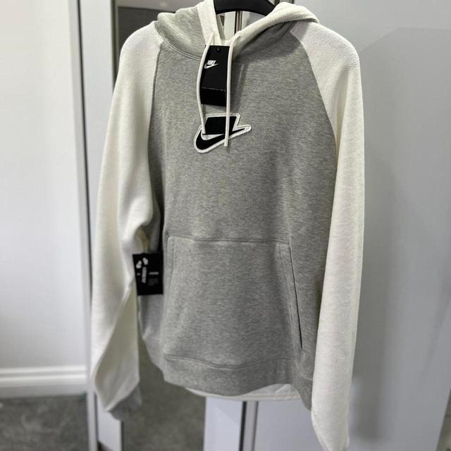 Nike Men's Hoodie - White/Grey - S on Productcaster.